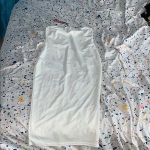 White bodycon tube top dress